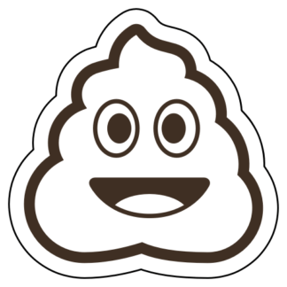 Pile Of Poo Emoji Sticker (Brown)